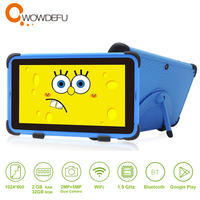 CWOWDEFU 7 "Tablet dziecięcy dla dzieci Android 11 2GB 32GB czterordzeniowy WIFI 6 Google Play D + Tablet dla dzieci z hebrajskimi dziećmi-wytrzymałe etui 2